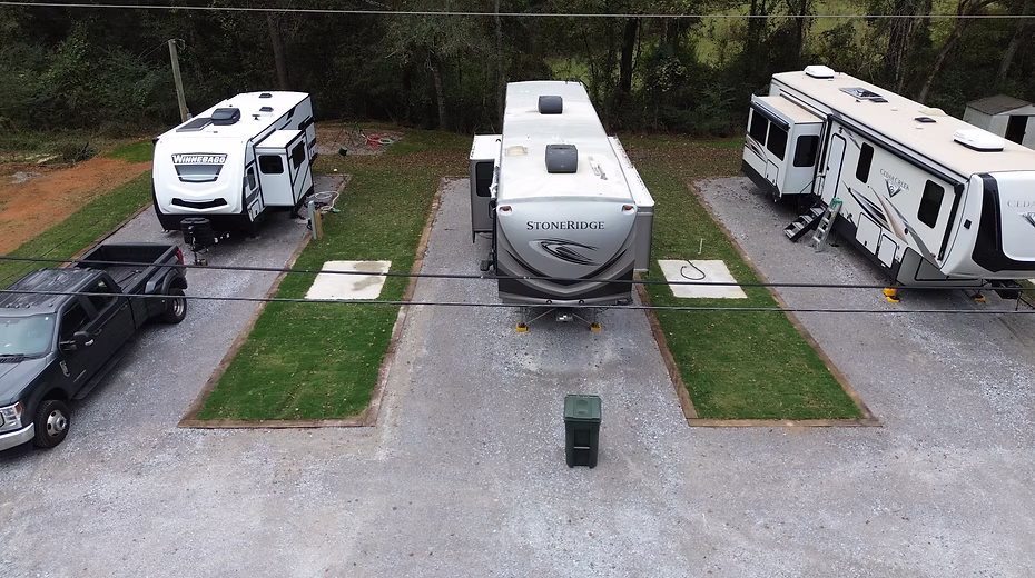 Aerial view of Limestone RV Park